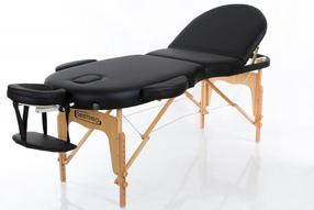 Masažo stalas Restpro Vip Oval 3, 192 cm, juoda sp.