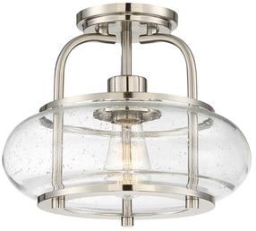 Светильник потолочный Elstead Lighting Trilogy 58294 QZ-TRILOGY-SFS-BN, E27, 1 x 60 Вт, прозрачный цв. / никелевый цв.