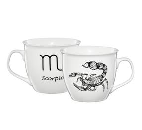 Puodelis Ambition Zodiac Scorpion, balta sp./juoda sp., 0.55 l