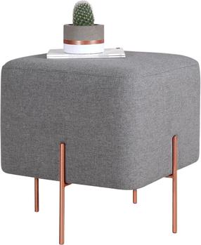 Pufas Hanah Home Copper 63, pilka sp./vario sp., 40 cm x 40 cm x 42 cm