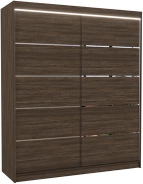 Skapis ADRK Spectra, koka krās./tumši brūna krās., 180 cm x 58 cm x 200 cm
