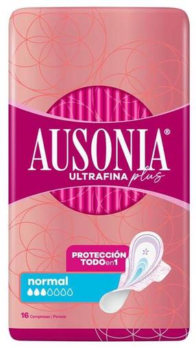 Higiēniskās paketes Ausonia Ultrafine Plus, Normal, 16 gab.