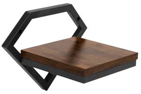 Sienas plaukts ModernHome ME-ATS01, brūna krās./melna krās., 19 cm x 25.5 cm x 19 cm