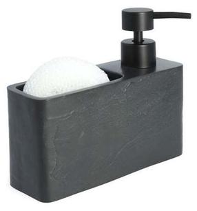 Izlietnes organizators Homla Teana, 17 cm x 6 cm x 15 cm, plastmasa, melna krās.