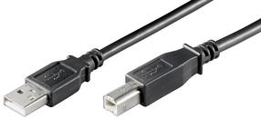 Kabelis MicroConnect USB 2.0 A to B USB Type A Vīrietis, USB Type B Vīrietis, 1.8 m, melna krās.
