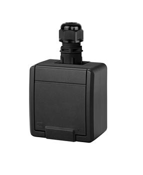 Dvivietis kištukinis lizdas Elektro-Plast Aquant 5045-67, su