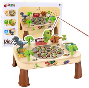 Galda spēle Lean Toys Dinosaur Rotation Fishing