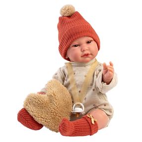 Кукла - новорожденная с аксессуарами Llorens Luis 74502, 45 см, коричневый цв.