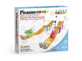 Магнитный конструктор Picasso Tiles Racing Track PTR04, 45 шт., многоцветный