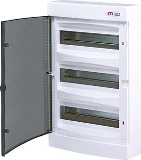 Modulinis skydas ETI ECT36PT, virštinkinis, IP40, 36 mod., balta sp./juoda sp.