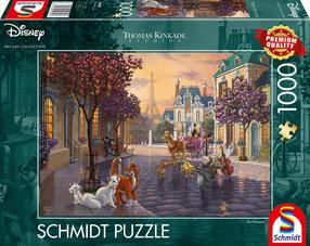 Dėlionė Schmidt Disney The Aristocats 59690, 49 cm x 69 cm, 1000 vnt., įvairių spalvų