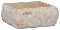 Vonios praustuvas VLX Marble 149174, marmuras, 30 cm x 30 cm x 13 cm, kreminė sp.
