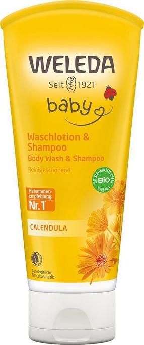 Matu un ķermeņa mazgāšana Weleda Baby Calendula, 200 ml