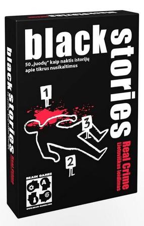 Kortų žaidimas Brain Games Black Stories Real Crime, LT