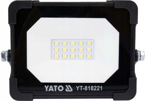 Prožektors bez kustības sensora, pārvietojams Yato YT-818221, 10 W, 950 lm, 6500 °K, IP65, melna krās.