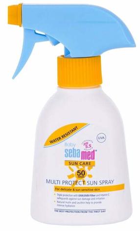 Päevituse hooldussprei keha jaoks/tooted näole Sebamed Sun Care Baby SPF50, 200 ml