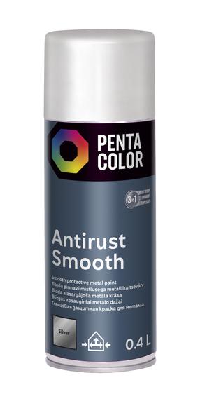 Aerozoliniai dažai Pentacolor Smooth Effect, dekoratyviniai, sidabro sp., 0.4 l