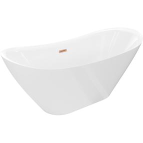 Vonia, laisvai pastatoma Mexen Lotos, 150 cm x 75 cm x 72 cm, ovalas, balta sp./vario sp.