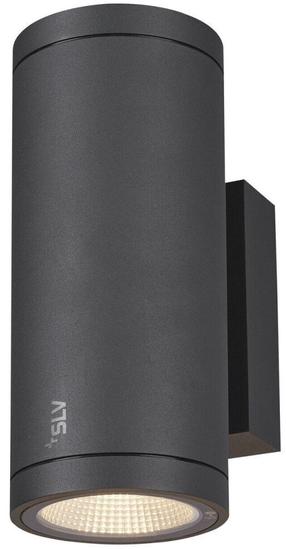 Sieninis lauko šviestuvas SLV Enola Round Up/Down L, 19W, LED, IP65, antracito sp., 10 cm x 23 cm