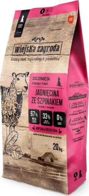 Kuiv koeratoit Wiejska Zagroda, lambaliha, 20 kg