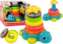 Edukacinė piramidė, vėžlys Lean Toys 2in1 Bump & Go, įvairių spalvų