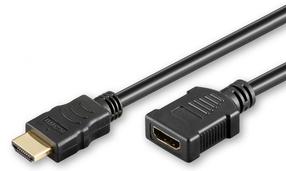 Kabelis MicroConnect HDMI male - HDMI female 4K@30Hz HDMI male, HDMI female, 2 m, melna krās.