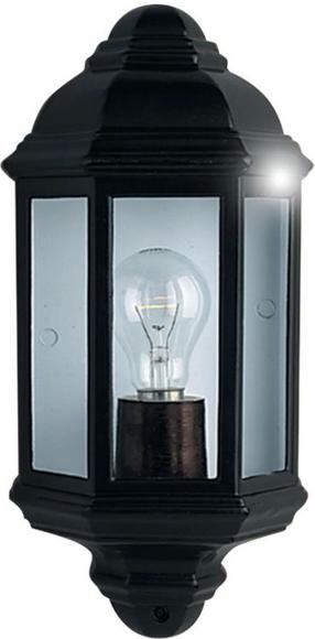 Sieninis lauko šviestuvas Searchlight Maine, 60W, E27, IP44, juoda sp., 17 cm x 36 cm