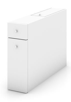 Brīvi stāvošs vannas istabas skapis Kalune Design Smart, balta krās., 60 cm x 19 cm x 55 cm
