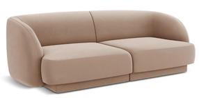Sofa Micadoni Home Miley Velvet, rožinė sp., 184 x 85 cm x 74 cm