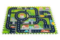 Žaidimų kilimėlis I-Play City Street Roads, 114 cm x 86 cm, 12 vnt, įvairių spalvų