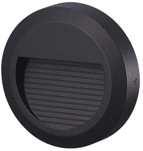Sieninis lauko šviestuvas AZzardo Ove, 2.5W, LED, IP54, tamsiai pilka sp., 11 cm x 2.5 cm