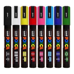 Tekstimarker Posca, mitmevärviline, 8 tk