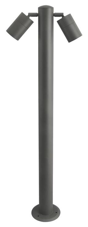 Pastatomas lauko šviestuvas AZzardo Rolf 2, 35W, GU10, IP44, pilka sp., 18 cm x 90 cm