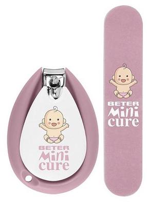 Маникюрный набор для младенцев Beter Mini Cure, 0 мес., розовый цв.