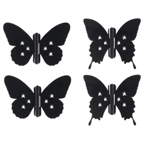Eņģes durvīm Butterfly, 10.5 cm, 0.6 cm, melna krās., 2 gab.