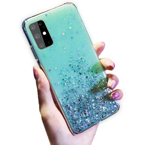Telefono dėklas Fusion Accessories Glue Glitter For Huawei P40 Lite / Nova 7i / Nova 6 SE, Huawei P40 Lite/Huawei Nova 7i/Huawei Nova 6 SE, žalia