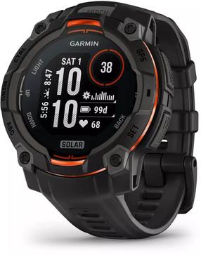Viedais pulkstenis Garmin Instinct 3 45 mm, Solar 010-02934-00, melns krās.