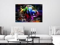 Reprodukcija Artgeist Colorful Elephants DKNW0273-DKXPWD, 90 cm x 60 cm
