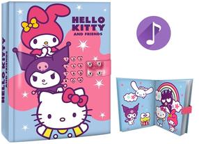 Laste päevik Kids Euroswan Hello Kitty, jooneline, A5, sinine v./roosa v.