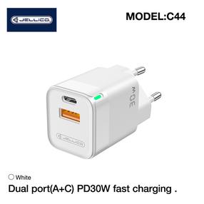 Reisilaadija Jellico C44 Mini, USB/USB-C, valge v., 30 W