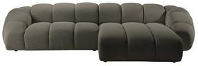Kampinė sofa Micadoni Home Diana Son12, ruda sp./pilka sp., dešininė, 334 x 172 cm x 72 cm