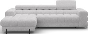 Kampinė sofa - lova Felro Pellerito 03, šviesiai pilka sp., kairinė, 181 x 285 cm x 93 cm