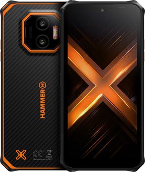 Mobilais telefons Hammer Energy X2 5G, 256 GB, melna krās./oranža krās.