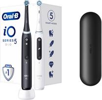 Prekė su pažeista pakuote. Elektrinis dantų šepetėlis Oral-B iO Series 5 Duo, balta sp./juoda sp.