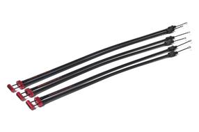 Rezerves daļas velosipēdam SaltPlus DUAL GYRO CABLE BLACK, melna krās./sarkana krās.