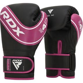 Boksa cimdi RDX JBG 4 P-4OZ, melna krās./rozā krās., 4 oz