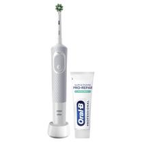 Elektrinis dantų šepetėlis Oral-B Vitality Pro Gifting, balta sp./pilka sp.