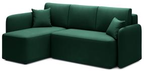 Kampinė sofa Hadson, žalia sp., kairinė