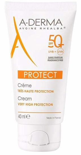Kremas įdegio priežiūrai A-Derma Protect Fragrance Free SPF50+, 40 ml