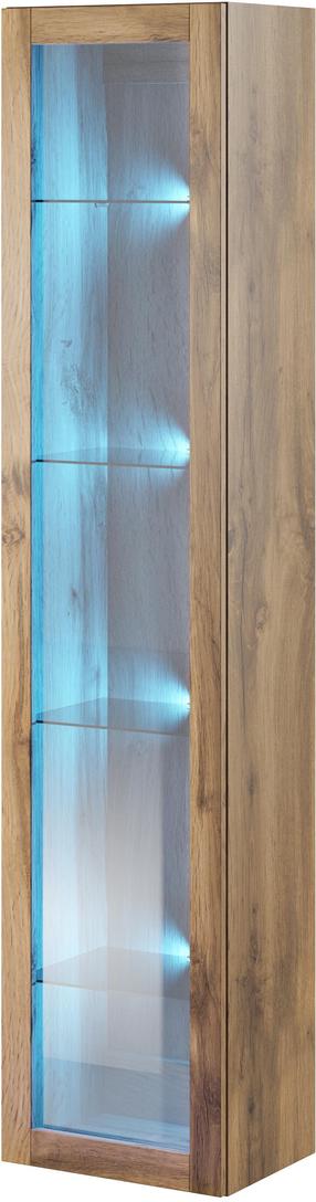 Vitrina Cama Meble Vigo 180, ąžuolo sp., 40 cm x 30 cm x 180 cm
